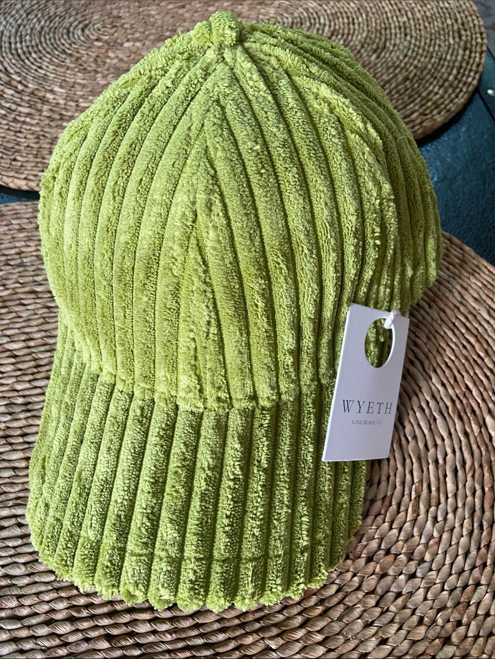 Lime Green Wyeth Ribbed Baseball Cap